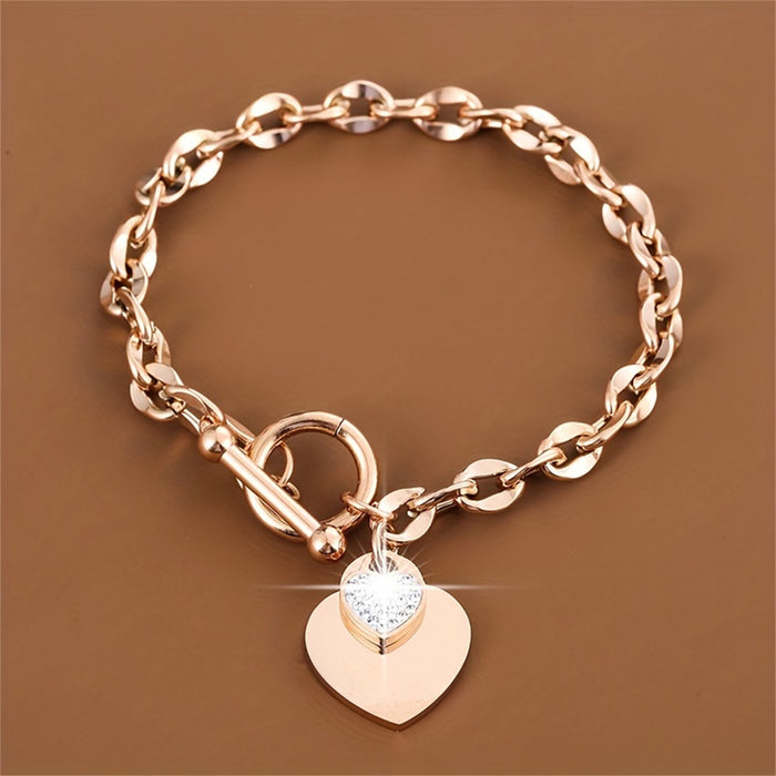 Wholesale Titanium Steel Women's  Buckle Love Stainless Steel Bracelet