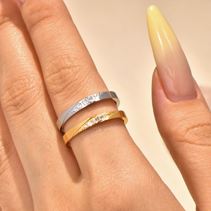 Wholesale 1Pc Beveled Edge Diamond Ring