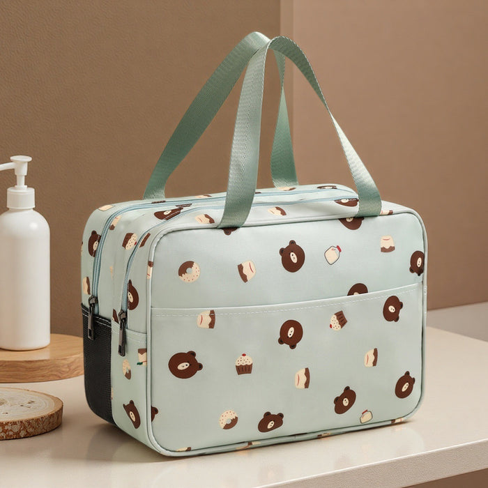 Wholesale Modern Simple Style Dry Wet Separation Toiletry Bag Waterproof Oxford Travel Cosmetic Organizer Large Capacity Handbag