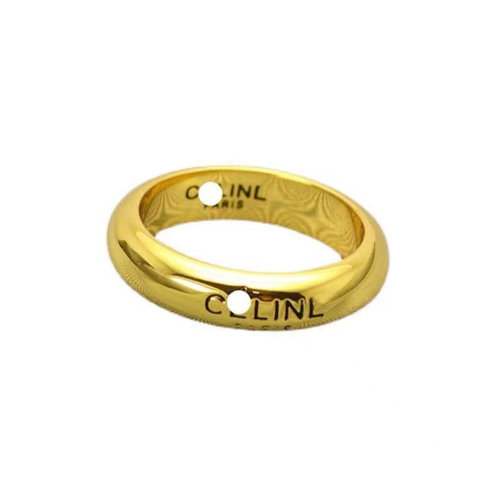 Wholesale Simple Circle Ring, Light Luxury, Cold Style, Minimalist Personality Circle Ring, Fashionable and Exquisite, Daily Matching Ring