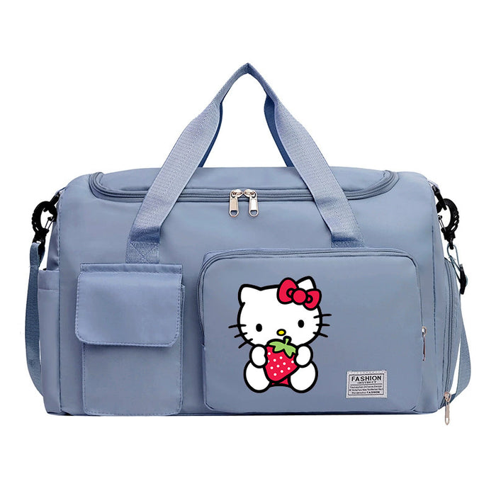 Wholesale  Cartoon Printed Fitness Bag with Shoe Storage Large Capacity Duffel Bag