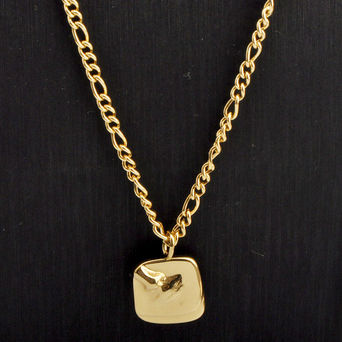 Wholesale  human face pendant stainless steel necklace body sweater chain