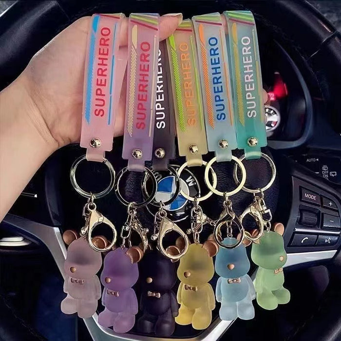 Wholesale Dreamy Crystal Bear Keychain Couple Birthday Gift Car Bag Small Pendant