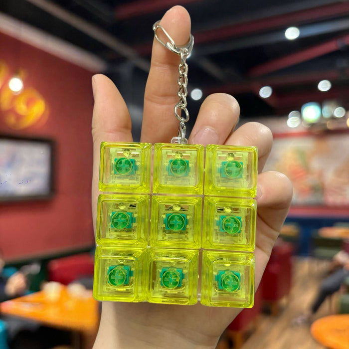Wholesale PVC Light Transparent Keyboard Keychain Stress Relief Fidget Toy Gift For Couple