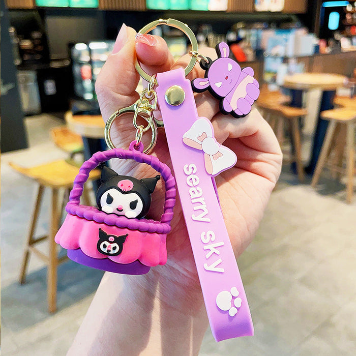 Wholesale Cute Flower Basket Doll Keychain JDC-KC-LeZ007