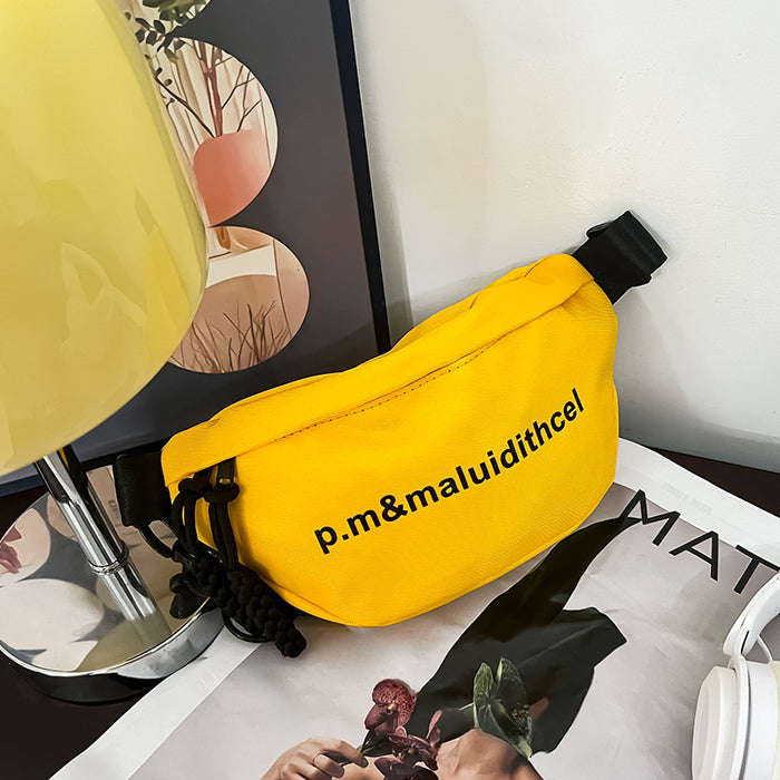 Wholesale Children's bag, high-end nylon chest bag, letter lightweight crossbody bag, outdoor sports coin purse