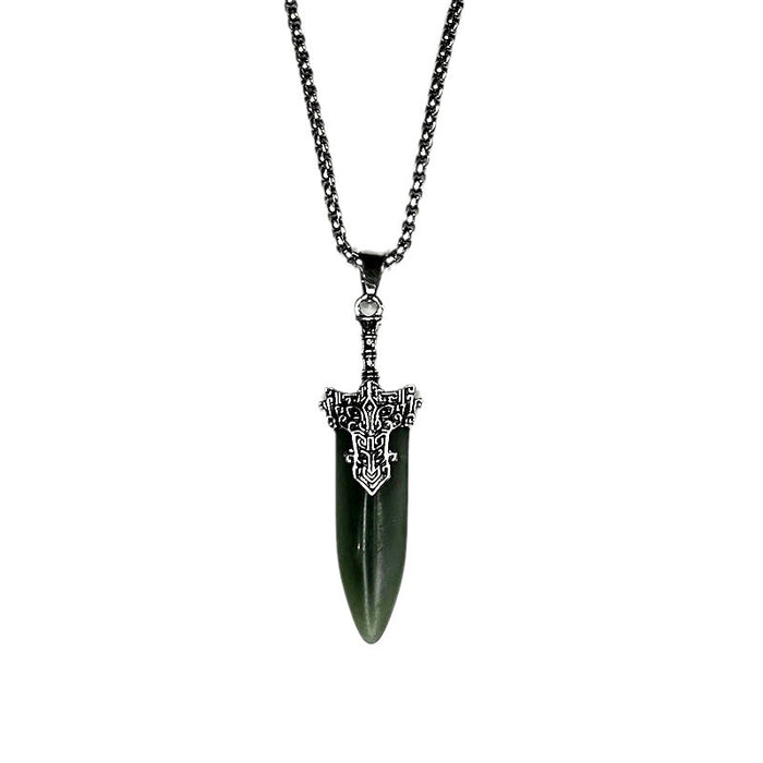 Wholesale Vintage necklace pendant, imitation jade exquisite new accessory