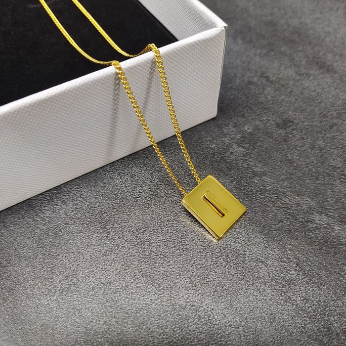 Wholesale Letter necklace gold plated clavicle chain