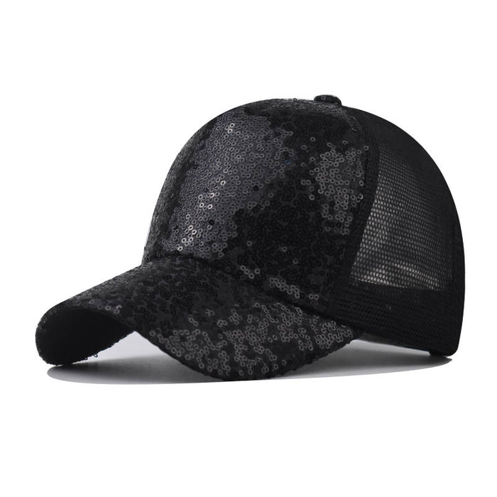 Wholesale Breathable Sequin Mesh Baseball Cap JDC-FH-ErXu003