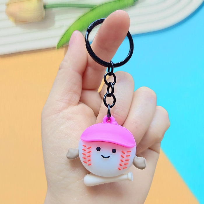 Wholesale Creative Baseball Keychain Cute Bag Pendant