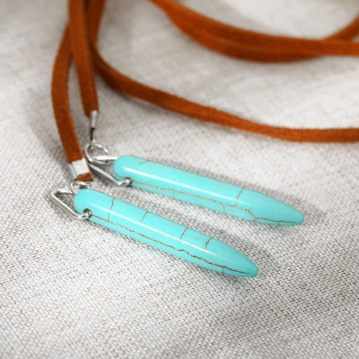 Wholesale Turquoise Retro Ethnic Style Long Necklace
