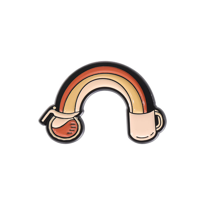 Wholesale Cartoon Coffee Cup Shape Brooch Pin Set Zinc Alloy Decorative Accent