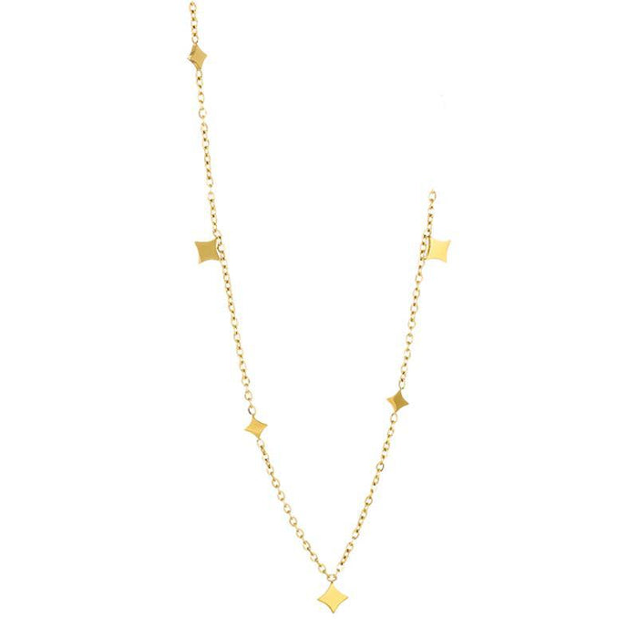 Wholesale Minimalist temperament necklace, exquisite titanium steel gold-plated color preserving collarbone chain, neck chain