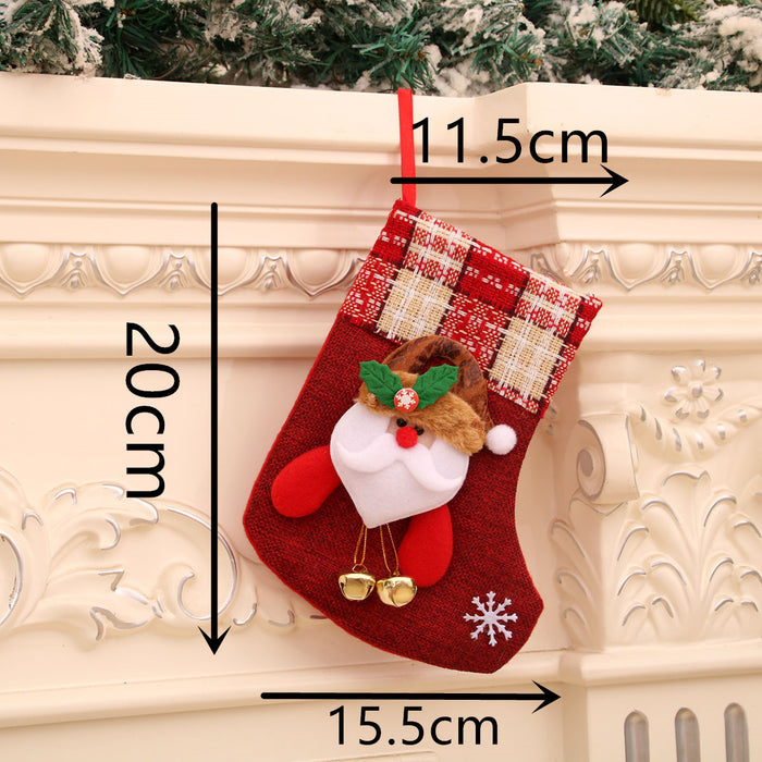 Wholesale Christmas Stockings Christmas Gift Bag Christmas Small Stockings Pendant Christmas Tree Hanging Ornament Bag