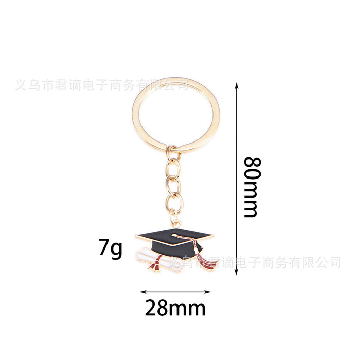 Wholesale new doctoral cap graduation season key chain pendant creative