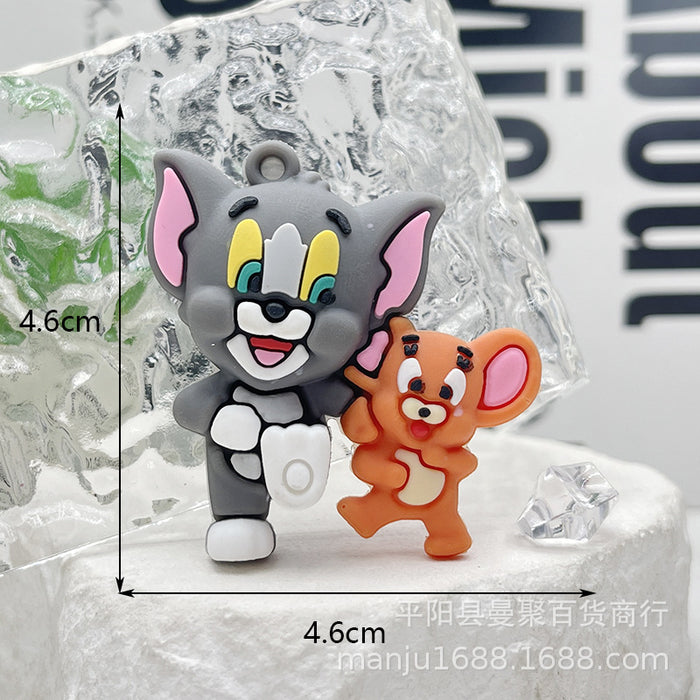 Wholesale   keychain cartoon silicone  pendant cartoon keychain