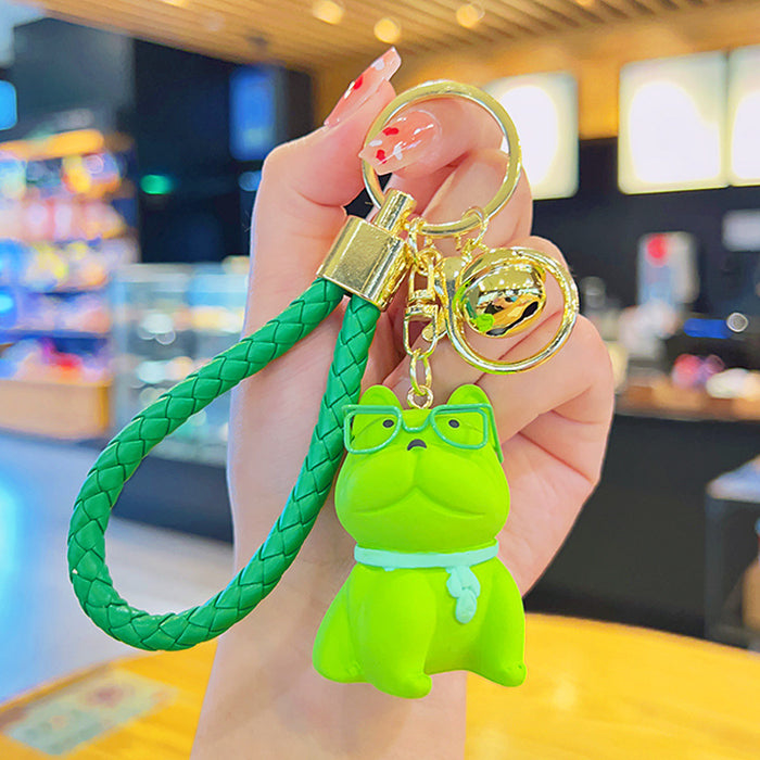 Wholesale Glasses Dog Creative Resin Keychains JDC-KC-YDao106