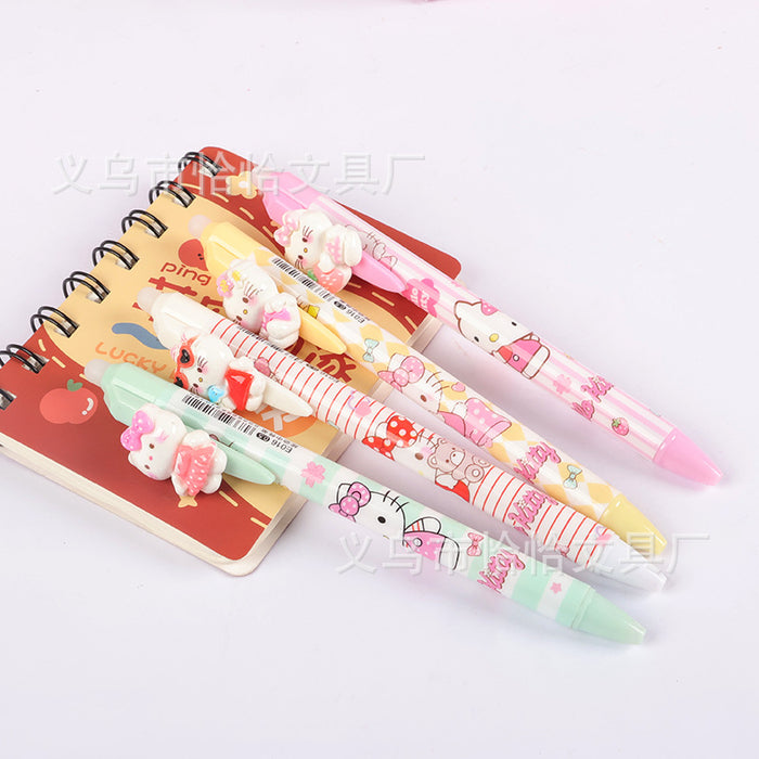 Wholesale Cartoon patch press pen student writing pen black fragrance gel pen erasable pen