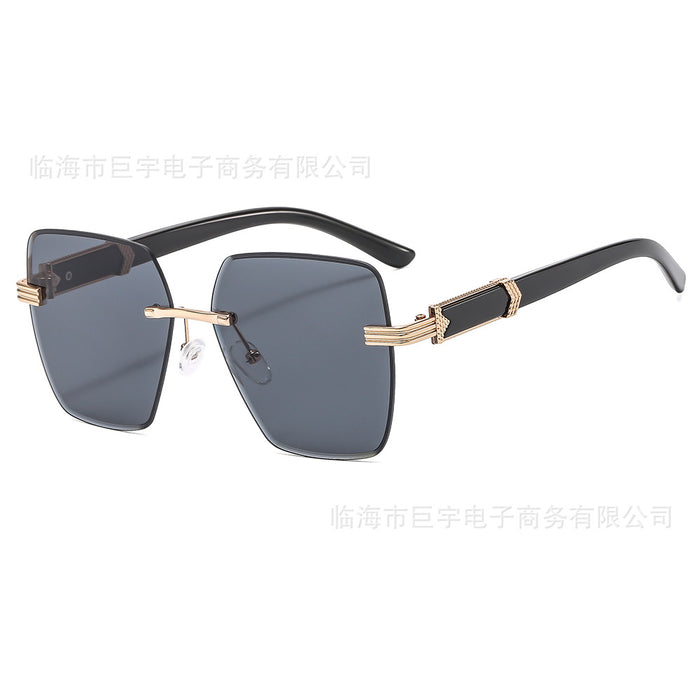 Wholesale Sunglasses Trendy Frameless Sunglasses Fashion Large Frame Sunglasses