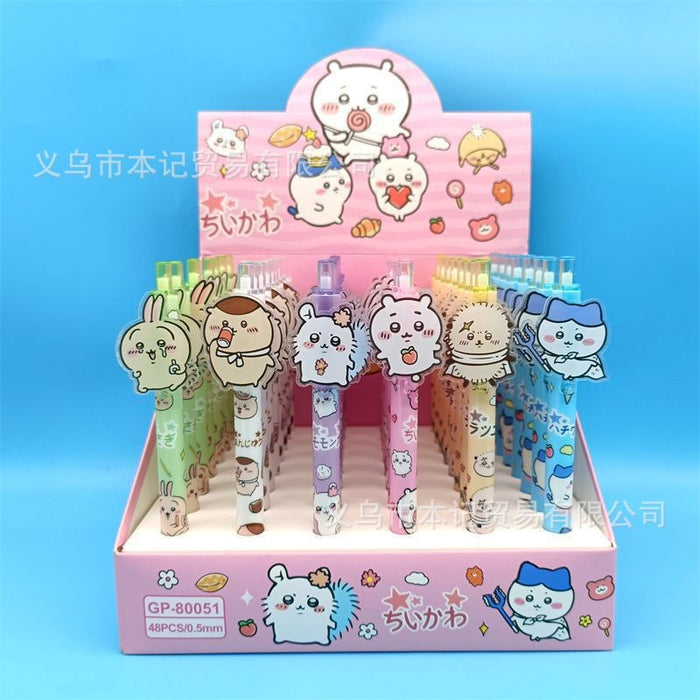 Wholesale 48pcs Cartoon-printed acrylic student push-button pen