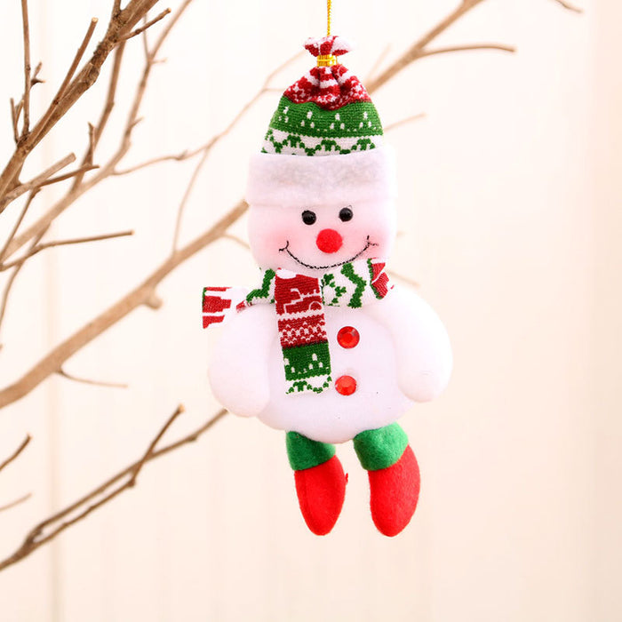 Wholesale Christmas Pin Cloth Fabric Small Pendant Doll Christmas Tree Pendant Christmas Decoration Supplies