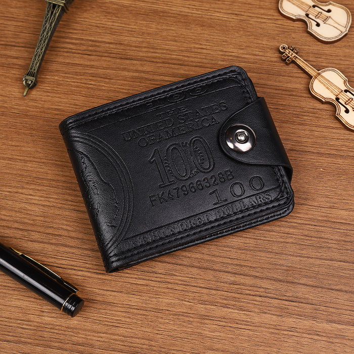 Wholesale Vintage PU Leather Wallet with US Dollar Pattern and Multi-Card Slots MOQ≥2