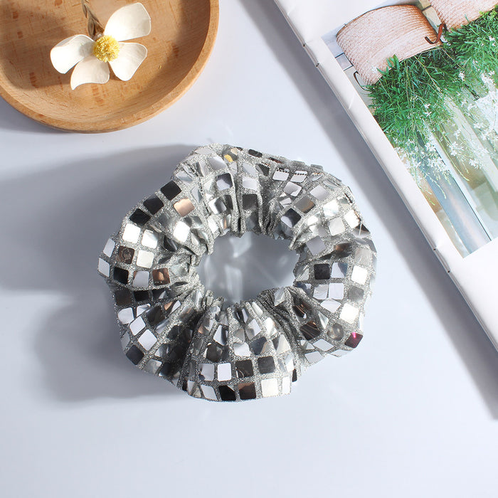 Wholesale Fabric  Square Sequin Hair Scrunchies  JDC-HS-Heqin005