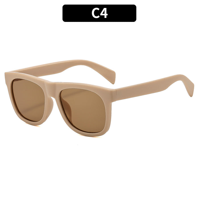 Wholesale Classic Square Retro Sunglasses UV400 Black Frame Gray Lens Modern Fashion Accessory