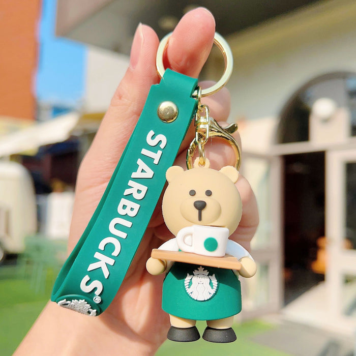 Wholesale Cute Bear Keychain Cartoon Pendant Car School Bag Hanging Gifts