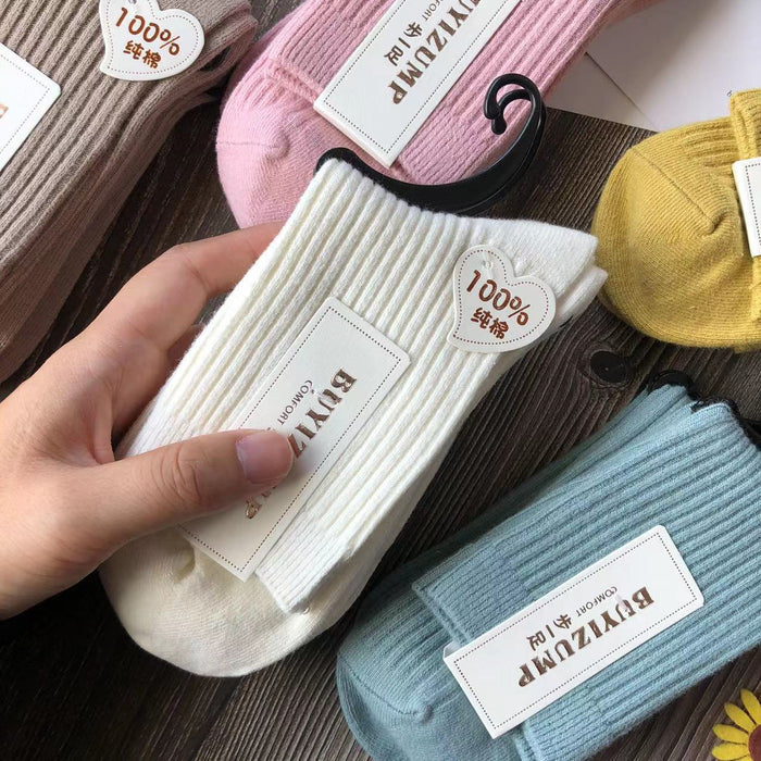 Wholesale Breathable socks, mid tube socks, sweat absorbing and odor proof cotton socks, fashionable long socks