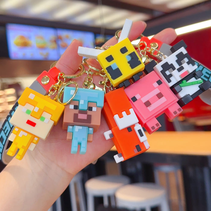 Wholesale Creative 3D Sandbox Game Keychain for Couples