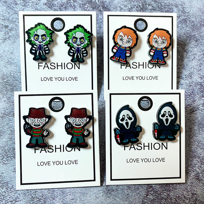 Wholesale  acrylic earrings horror movie characters holiday gift earrings