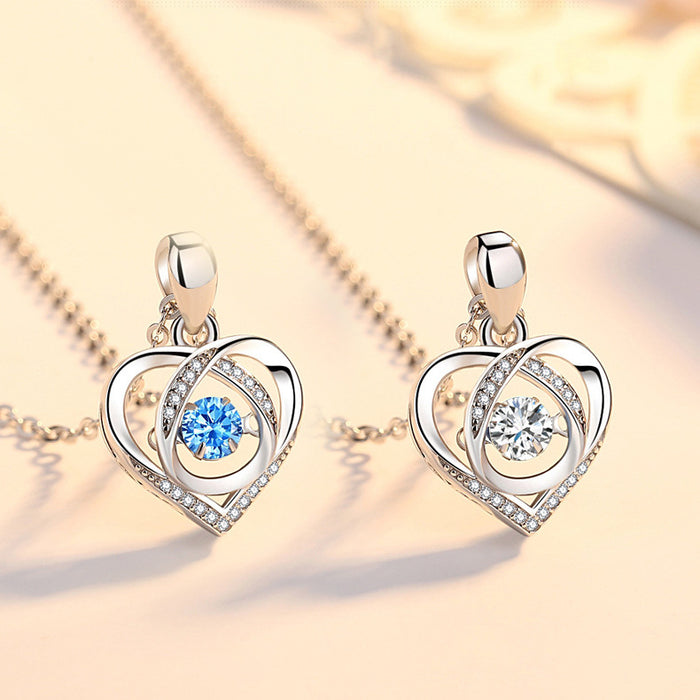 Wholesale Necklace Feminine and Smart Heart Shape Clavicle Chain Pendant