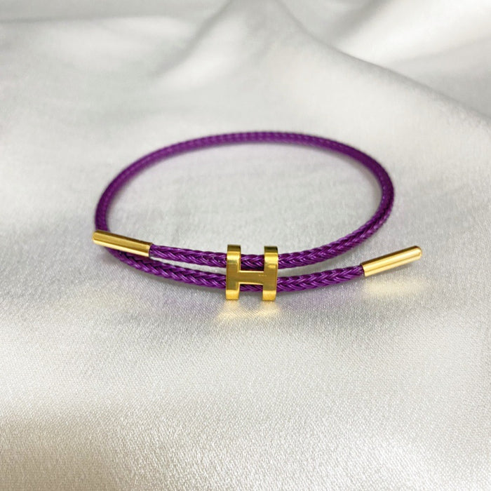 Wholesale I-Shaped Buckle Steel Wire Bracelet H Buckle Adjustable Titanium Steel Bracelet