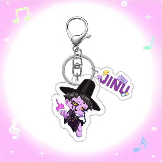 Wholesale 10pcs/set Anime-themed Acrylic Keychains Two-Piece Set