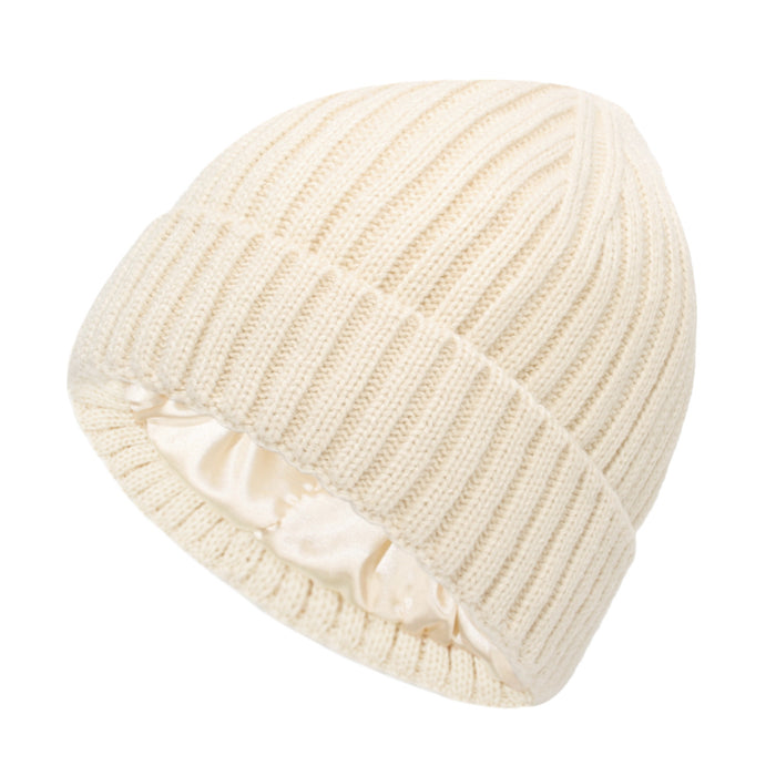 Wholesale Autumn and Winter Trendy Hats for Women,  New Satin Warm Woolen Hats for Men and Women,  Family Pullover Knitted Hats