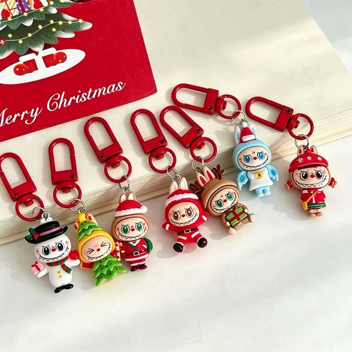 Wholesale Resin Christmas Cartoon Keychain Charm Fashion Bag Pendant For Students Gift