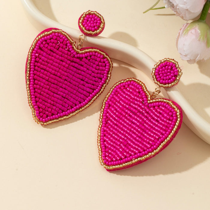 Wholesale  Rice Beads Earrings Women's  All-match  Earrings Valentine's Day Earrings