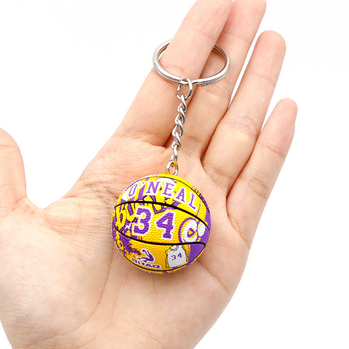 Wholesale PVC Mini Basketball Keychains JDC-KC-QLPing001