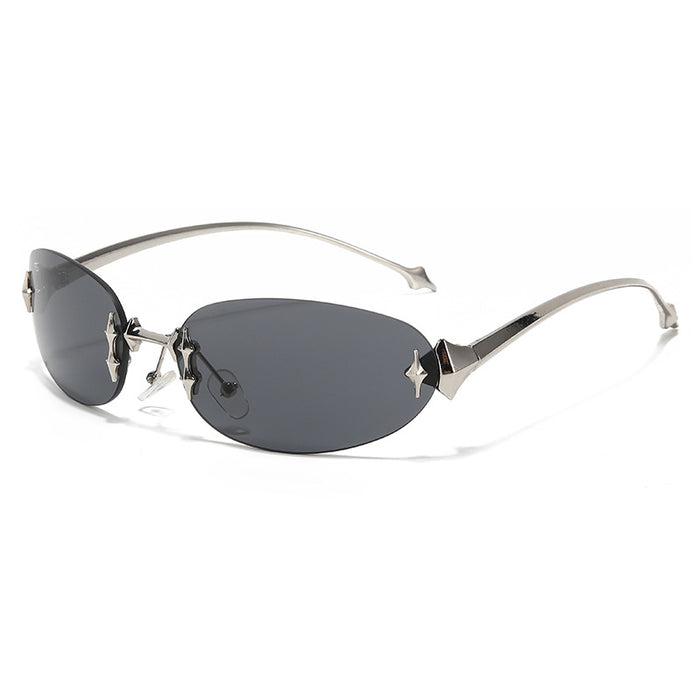 Wholesale Glasses Star Frameless Sunglasses Retro Future Sunglasses Men's and Women's Glasses
