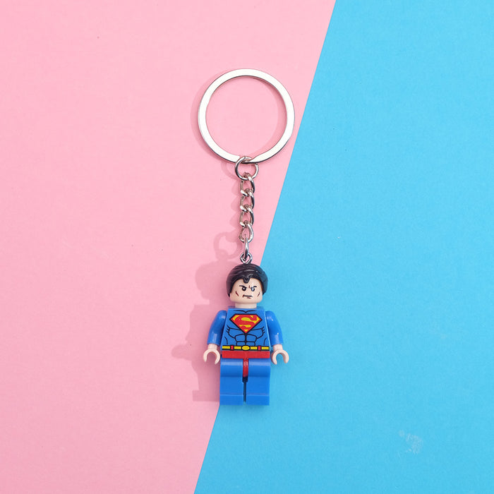 Wholesale of Cute Building Block Plastic Keychains JDC-KC-QMou022