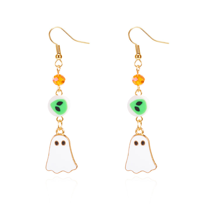 Wholesale  earrings for women,  personalized skull bat pumpkin ghost pendant  earrings