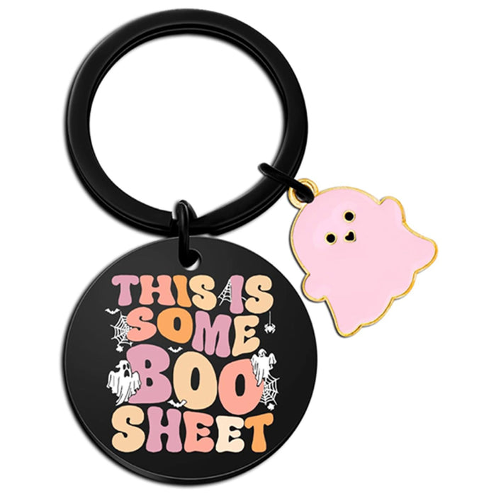 Wholesale Stainless steel letter element round keychain