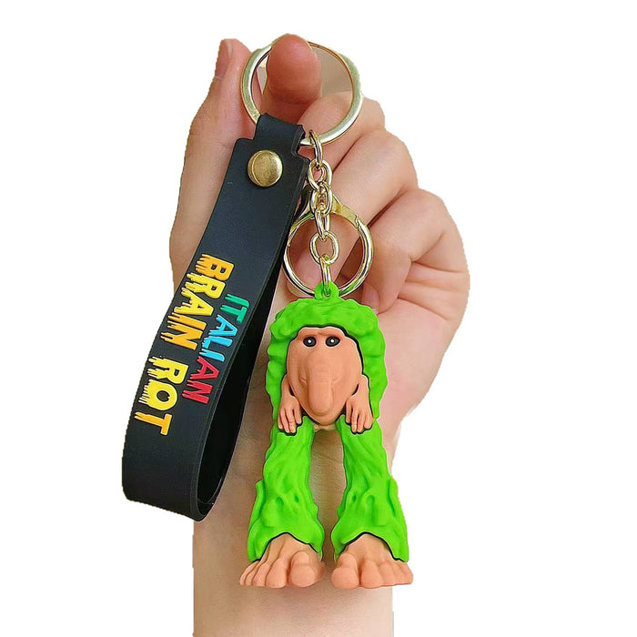 Wholesale Epoxy Resin Wooden Stick Figure Keychain