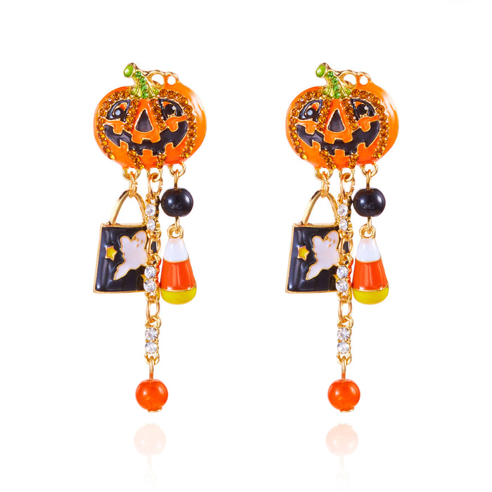 Wholesale Pumpkin Head Ghost Pendants,  Irregular Design Earrings
