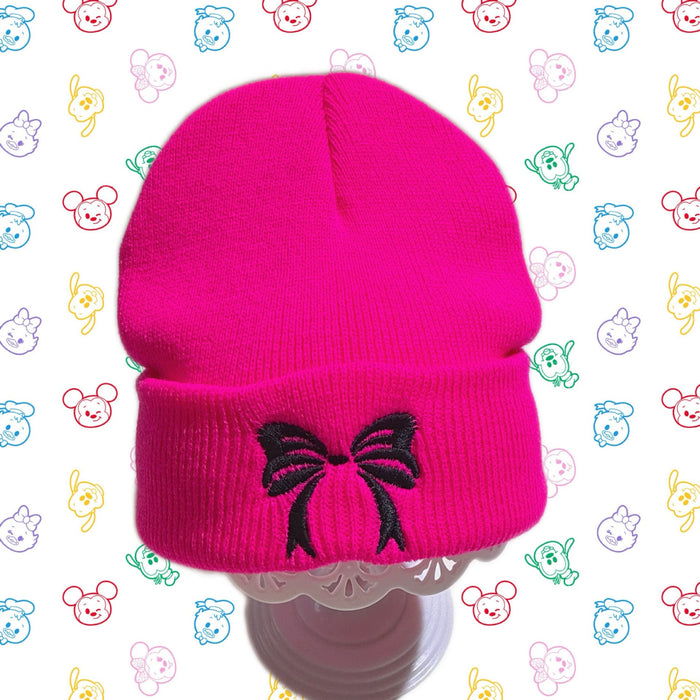 Wholesale Children' s new butterfly embroidery knitted hat double layer warm pullover acrylic wool hat