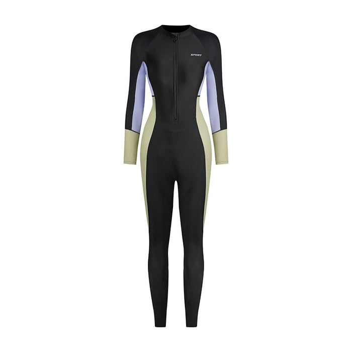 Wholesale Ladies' swimsuit, sun protection, long sleeved pants, one-piece conservative hot spring swimsuit