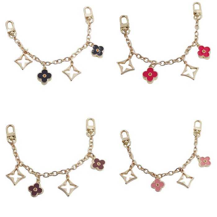 Wholesale Metal four-leaf clover extension chain metal keychain