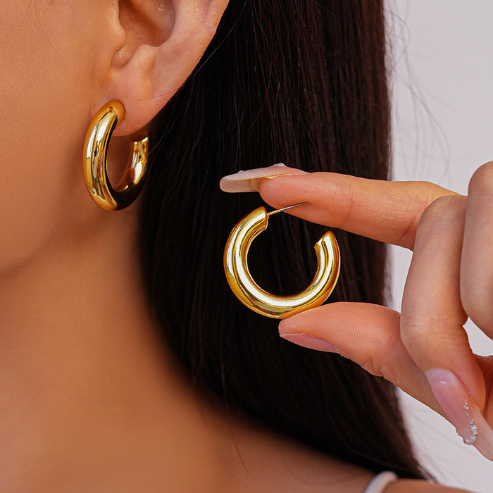 Wholesale Acrylic Star Round C-Shaped Steel Needle Earrings Unique Earrings