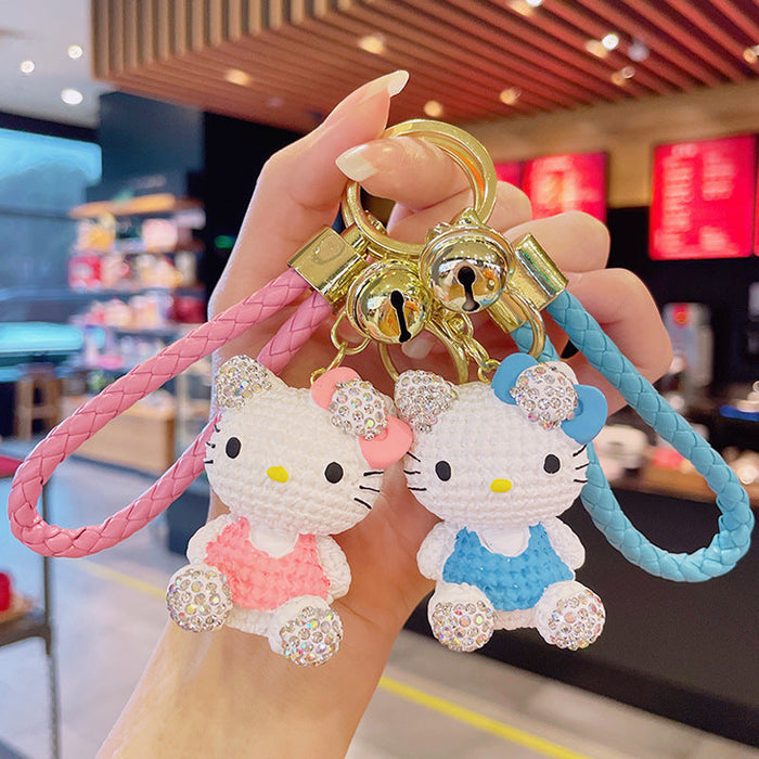 Wholesale Diamond Resin Doll Cartoon Keychain JDC-KC-YD102